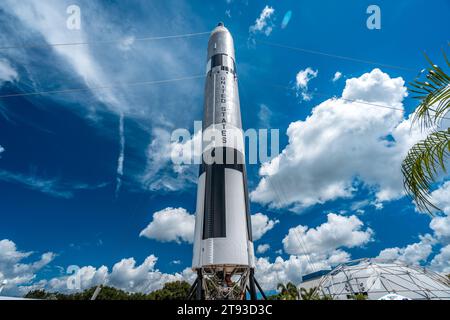 Cape Canaveral, Florida, USA - Rockets al Kennedy Space Center Foto Stock
