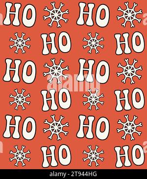 Motivo vettoriale senza cuciture di lettere di Babbo Natale incastonate su sfondo rosso Illustrazione Vettoriale