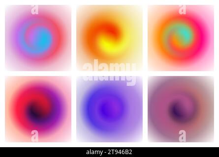 Sfumatura uniforme impostata. Illustrazione vettoriale. Illustrazione astratta Illustrazione Vettoriale