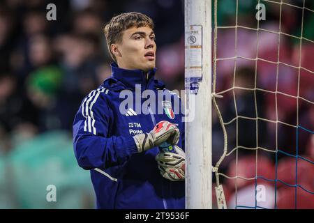 21 novembre 2023, Cork, Irlanda - Sebastiano Desplanches alle qualificazioni del campionato UEFA Under 21: Repubblica d'Irlanda vs Italia al Turners Cross Foto Stock