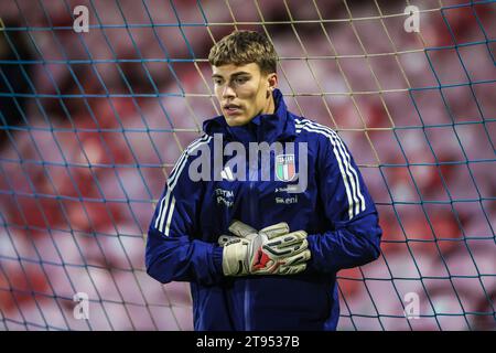 21 novembre 2023, Cork, Irlanda - Sebastiano Desplanches alle qualificazioni del campionato UEFA Under 21: Repubblica d'Irlanda vs Italia al Turners Cross Foto Stock