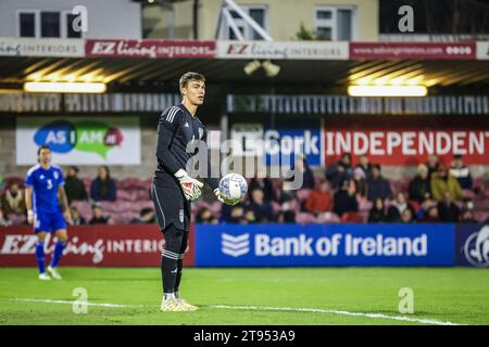 21 novembre 2023, Cork, Irlanda - Sebastiano Desplanches alle qualificazioni del campionato UEFA Under 21: Repubblica d'Irlanda vs Italia al Turners Cross Foto Stock