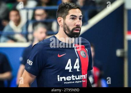 Parigi, Francia. 22 novembre 2023. Nikola KARABATIC di PSG durante la Machineseeker EHF Champions League, fase a gironi, partita di pallamano tra Paris Saint-Germain e Kolstad il 22 novembre 2023 allo stadio Pierre de Coubertin a Parigi, Francia - foto Matthieu Mirville/DPPI Credit: DPPI Media/Alamy Live News Foto Stock