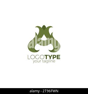 Logo Letter A Nature semplice. Un logo iniziale Illustrazione Vettoriale