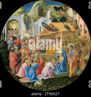 Fra Angelico, Filippo Lippi, The Adoration of the Magi, 1450 circa; tempera su tavola di legno; National Gallery of Art, Washington DC, Stati Uniti d'America Foto Stock