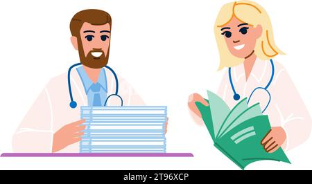 vettore di documentazione medica ospedaliera Illustrazione Vettoriale