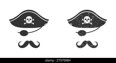 Icona Capitan Pirate. Illustrazione vettoriale Illustrazione Vettoriale