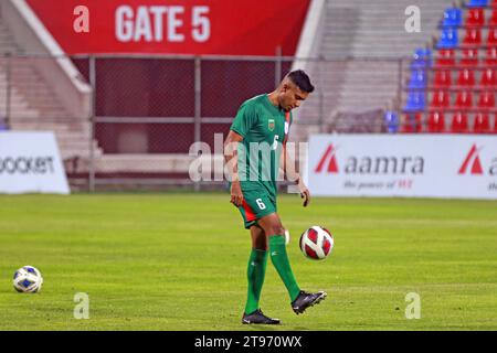 Il capitano Jamal Bhuyan durante la squadra di calcio del Bangladesh partecipa alla sessione di allenamento prima delle partite del gruppo i di qualificazione alla Coppa del mondo FIFA contro il Libano Foto Stock