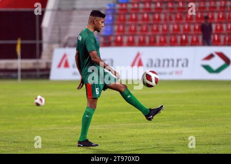 Il capitano Jamal Bhuyan durante la squadra di calcio del Bangladesh partecipa alla sessione di allenamento prima delle partite del gruppo i di qualificazione alla Coppa del mondo FIFA contro il Libano Foto Stock