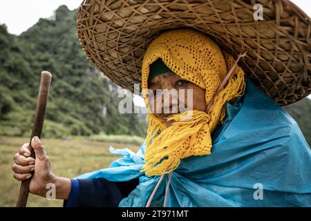 Una contadina operaia in Vietnam Foto Stock