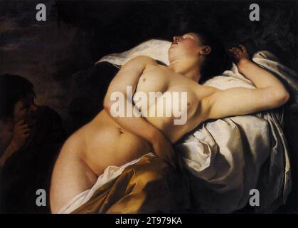 Sleeping Nymph and Shepherd 1645-50 di Jan Gerritsz Van Bronchorst Foto Stock