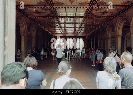 Central Park New York City Times Square Foto Stock