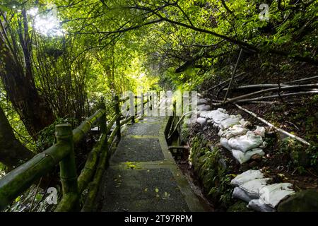 Attrazioni e natura intorno al Parco Nazionale Yangmingshan a Taipei, Repubblica di Cina a Taiwan Foto Stock