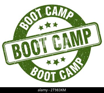 timbro boot camp. cartello boot camp. etichetta grunge rotonda Illustrazione Vettoriale