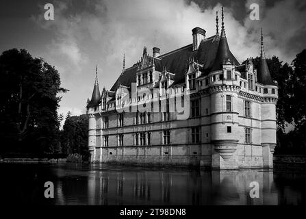 Francia, Loira: Il castello di Azay le Rideau Foto Stock