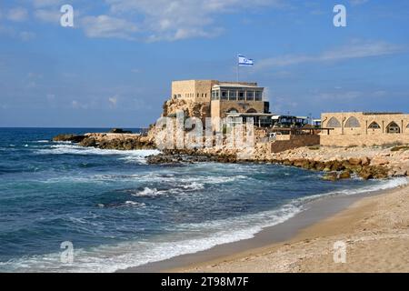 Caesarea Maritima, antica cittadella Foto Stock