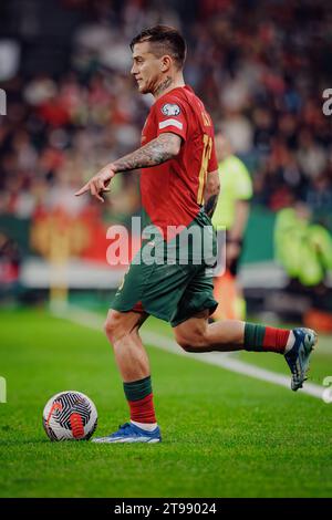 Otavio Monteiro durante la partita di qualificazione di UEFA Euro 2024 tra le squadre nazionali di Portogallo e Islanda, Estadio Jose Alvalade, Lisbona, Portogallo. (Maci Foto Stock