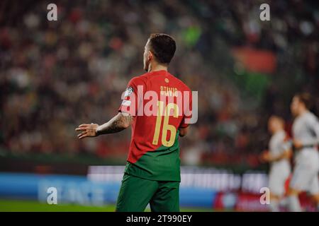 Otavio Monteiro durante la partita di qualificazione di UEFA Euro 2024 tra le squadre nazionali di Portogallo e Islanda, Estadio Jose Alvalade, Lisbona, Portogallo. (Maci Foto Stock