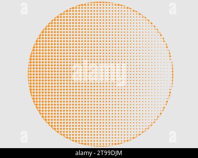 Sfumatura di mezzitoni, sfumatura tratteggiata, puntini uniformi che spruzzano mezzitoni sfondo dei puntini, illustrazione vettoriale di pattern geometrico Illustrazione Vettoriale