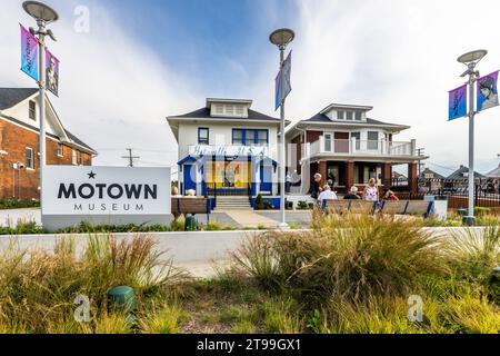 Motown Museum Hitsville USA, prima sede dell'etichetta musicale Motown. Il Motown Studios si trova in una fila di case nel quartiere storico Boston-Edison di Detroit. Detroit, Stati Uniti Foto Stock