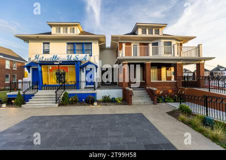 Il Motown Studios si trova in una fila di case nel quartiere storico Boston-Edison di Detroit. Detroit, Stati Uniti Foto Stock