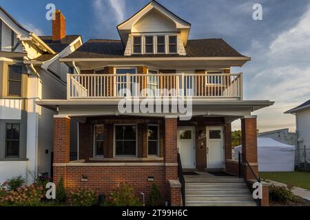 Il Motown Studios si trova in una fila di case nel quartiere storico Boston-Edison di Detroit. Detroit, Stati Uniti Foto Stock