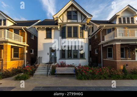 Il Motown Studios si trova in una fila di case nel quartiere storico Boston-Edison di Detroit. Detroit, Stati Uniti Foto Stock