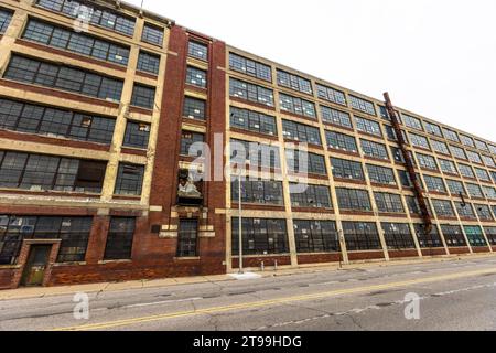 Stabilimento Ford abbandonato nel quartiere indipendente di Highland Park vicino a Detroit. Highland Park, Stati Uniti Foto Stock