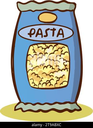 Pacchetto di pasta e macaroni italiani Vector Illustrazione Vettoriale