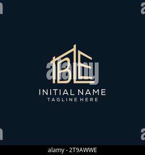 Logo BE iniziale, design moderno e pulito del logo architettonico e costruttivo grafica vettoriale Illustrazione Vettoriale
