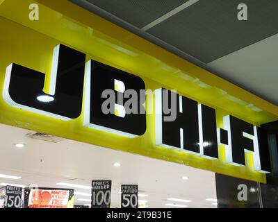 Cartello JB Hi-Fi Foto Stock