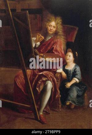 Autoritratto con suo figlio Charles-Antoine 1698 di Antoine Coypel Foto Stock