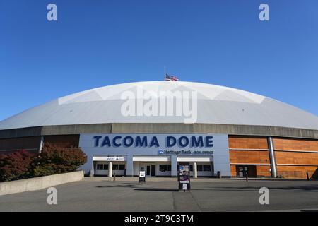 Il Tacoma Dome, venerdì 27 ottobre 2023, a Tacoma, lavaggio Foto Stock