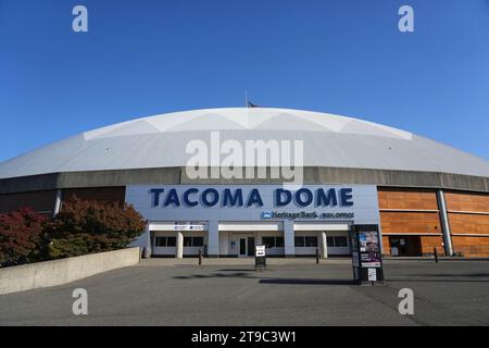 Il Tacoma Dome, venerdì 27 ottobre 2023, a Tacoma, lavaggio Foto Stock