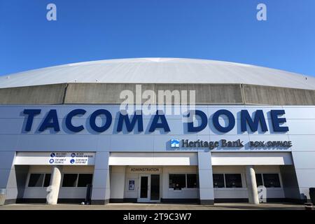 Il Tacoma Dome, venerdì 27 ottobre 2023, a Tacoma, lavaggio Foto Stock