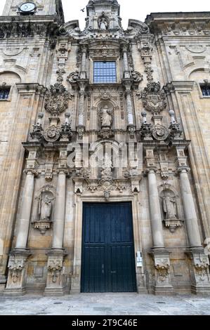 Vilanova de Lourenza, chiesa di San Salvador (barocco 17 ° secolo). Lugo, Galizia, Spagna. Foto Stock