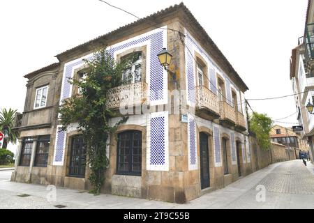 Cambados, centro storico. Pontevedra, Galizia, Spagna. Foto Stock