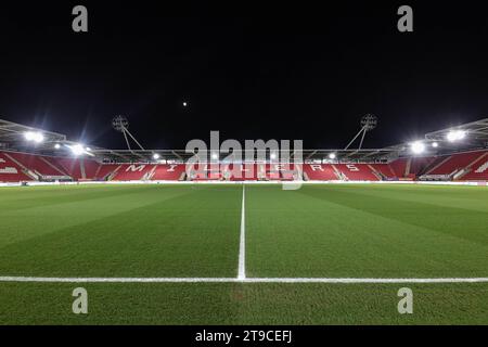 Rotherham, Regno Unito. 24 novembre 2023. Una visione generale del New York Stadium in vista della partita del campionato Sky Bet Rotherham United vs Leeds United al New York Stadium, Rotherham, Regno Unito, 24 novembre 2023 (foto di Mark Cosgrove/News Images) a Rotherham, Regno Unito il 24/11/2023. (Foto di Mark Cosgrove/News Images/Sipa USA) credito: SIPA USA/Alamy Live News Foto Stock