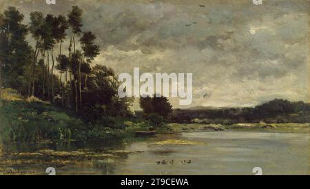 River Bank 1866 di Charles-Francois Daubigny Foto Stock