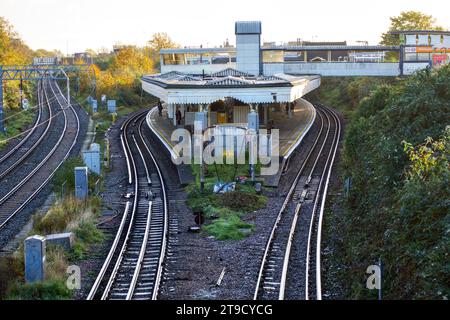 Willesden Junction Station, Harlesden, Borough of Brent, Londra, Inghilterra, REGNO UNITO Foto Stock