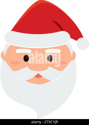 Simpatico avatar natalizio di babbo natale Vector Illustrazione Vettoriale