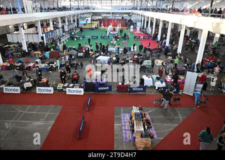 Zagabria, Croazia. 24 novembre 2023. Vista generale del Winter Classic Dog Show 2023 alla Fiera di Zagabria il 24 novembre 2023. A Zagabria, Croazia. Foto: Davorin Visnjic/PIXSELL credito: Pixsell/Alamy Live News Foto Stock