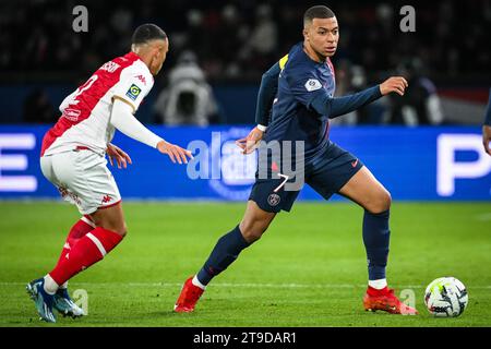 Parigi, Francia, Francia. 24 novembre 2023. Kylian MBAPPE del PSG durante la partita di Ligue 1 tra Paris Saint-Germain (PSG) e AS Monaco al Parc des Princes Stadium il 24 novembre 2023 a Parigi, in Francia. (Immagine di credito: © Matthieu Mirville/ZUMA Press Wire) SOLO USO EDITORIALE! Non per USO commerciale! Foto Stock