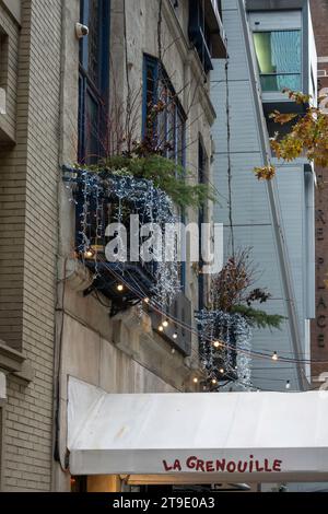 La Grenouille è un ristorante francese situato a Midtown Manhattan, New York, USA 2023 Foto Stock