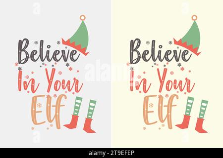 T-shirt Christmas Funy Design Illustrazione Vettoriale