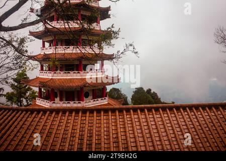 La pagoda del Chin Swee Caves Temple a Genting Highlands, Pahang, Malesia. Foto Stock