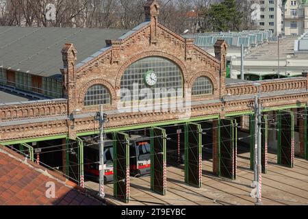 Wien, Straßenbahnremise Gürtel // Vienna, Tramway Depot Gürtel Foto Stock