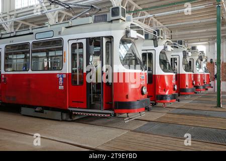 Wien, Straßenbahnremise Gürtel // Vienna, Tramway Depot Gürtel Foto Stock