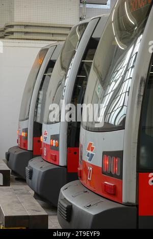 Wien, Straßenbahn, Remise (Betriebshof) Speising // Vienna, Tramway Depot Speising Foto Stock