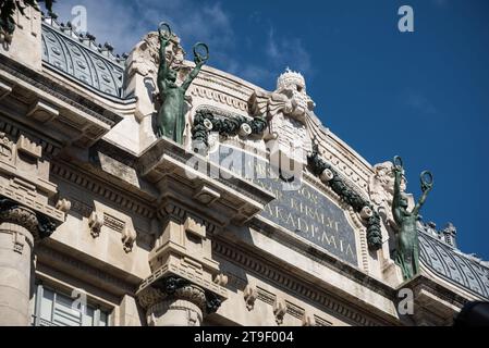 Budapest, Franz-Liszt-Musikakademie, Architekten Kálmán Giergl und Floris Kolb // Budapest, Franz-Liszt-Music Academy, Architects Kálmán Giergl e FL Foto Stock